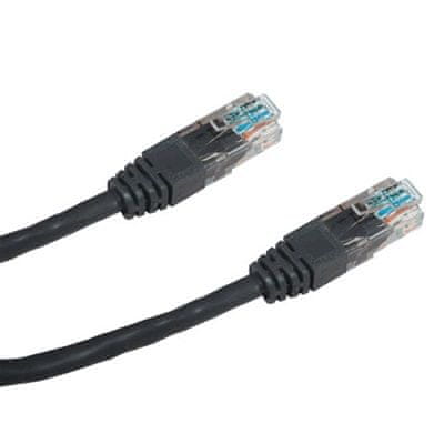 DATACOM patch cord UTP cat5e 0,25M černý