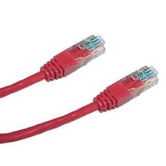 DATACOM patch cord UTP cat5e 1M červený