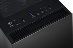 Evolveo Ptero Q12, case ATX, 2x USB2.0 / 1x USB3.0 1x HD Audio, 4x 120mm RGB, prosklené bočnice, černý