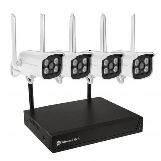 Secutek Bezdrátový kamerový set, WiFi, SHT-TK4042 - 4x 2MP kamera, NVR