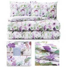 FLHF Bettwäsche Averi Violett gedruckt.glatt Blumen 160x200+70x80*2 AmeliaHome