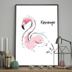 FLHF Plakát Flamingo bílý DecoKing