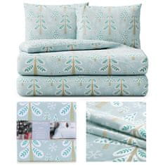 FLHF Vánoční povlečení s potiskem Snuggy mint 160x200+70x80*2 AmeliaHome