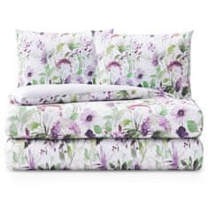 FLHF Bettwäsche Averi Violett gedruckt.glatt Blumen 200x220+80x80*2 AmeliaHome