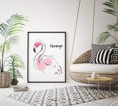 FLHF Plakát Flamingo bílý DecoKing