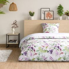 FLHF Bettwäsche Averi Violett gedruckt.glatt Blumen 155x200_80x80*1 AmeliaHome