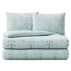 FLHF Vánoční povlečení s potiskem Snuggy mint 200x200+80x80*2 AmeliaHome