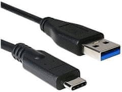 Kabel USB 3.0 AM na Type-C kabel (AM/CM), 2m, černý