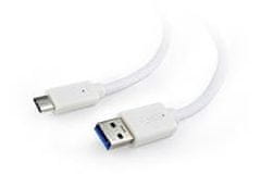 CABLEXPERT Kabel USB 3.0 AM na Type-C kabel (AM/CM), 1,8m, bílý