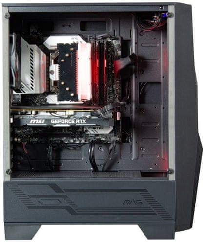 Moderný stolový nadupaný herný počítač HAL3000 Master Gamer NVIDIA GeForce RTX 3060 Ti Intel Core i5 11. generácia 16 GB DDR4 1 TB SSD