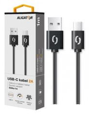 Aligator Datový kabel 2A, USB-C černý