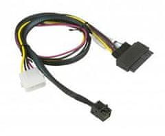 SuperMicro 55cm MiniSAS HD SFF-8643 to U.2 PCIE SFF-8639 with Power Cable