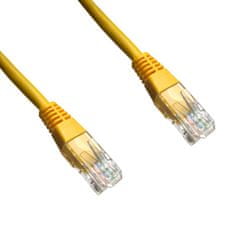 DATACOM patch cord UTP cat5e 0,25M žlutý