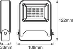 LEDVANCE Reflektor LED HALOGEN 10W 800lm 3000K IP65 ENDURA Šedá barva 4058075237926