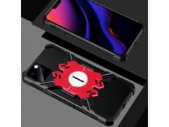 Bomba Luxusní spider hliníkový obal pro iphone - černo-červený Model: iPhone 8, 7, SE (2020)