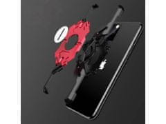 Bomba Luxusní spider hliníkový obal pro iphone - černo-červený Model: iPhone 8, 7, SE (2020)