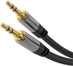 PremiumCord HQ stíněný kabel stereo Jack 3.5mm - Jack 3.5mm M/M 3m