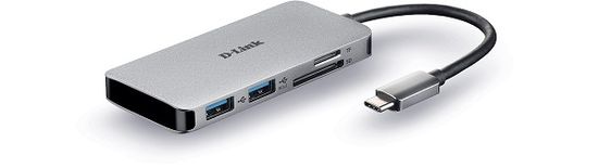 D-Link 6-in-1 USB-C Hub with HDMI/Card Reader/Power Delivery