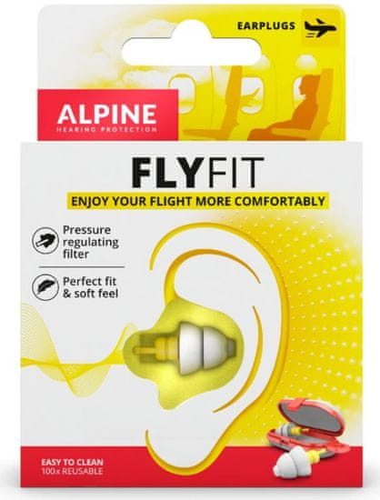 ALPINE Hearing FlyFit, špunty do uší do letadla