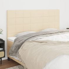 Vidaxl Čelo postele 4 ks krémové 80 x 5 x 78/88 cm textil
