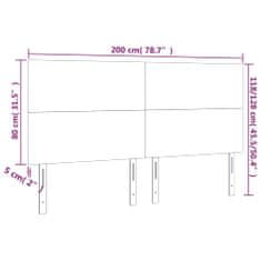 Greatstore Čelo postele 4 ks tmavě modré 100x5x78/88 cm samet