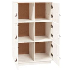 Greatstore Skříň highboard bílá 67 x 40 x 108,5 cm masivní borové dřevo