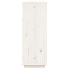 Greatstore Skříň highboard bílá 67 x 40 x 108,5 cm masivní borové dřevo