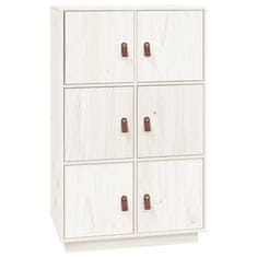 Greatstore Skříň highboard bílá 67 x 40 x 108,5 cm masivní borové dřevo