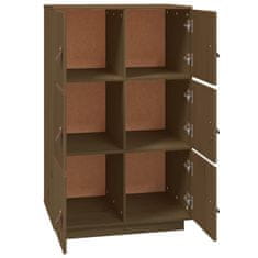 Greatstore Skříň highboard medově hnědá 67x40x108,5 cm masivní borovice