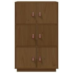 Greatstore Skříň highboard medově hnědá 67x40x108,5 cm masivní borovice