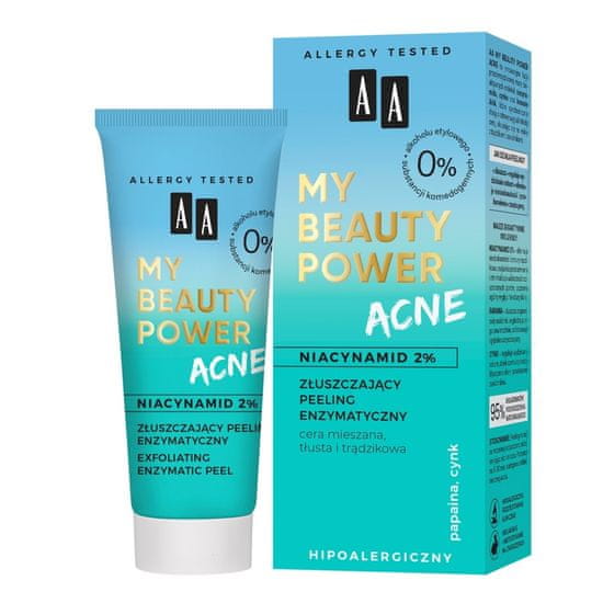 AA My Beauty Power Acne Exfoliating Enzymatic Scrub pro smíšenou, mastnou pleť 40 ml