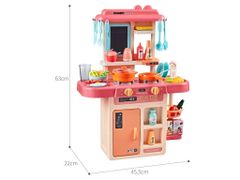 iMex Toys dětská kuchyňka se zvuky a tekoucí vodou růžová 