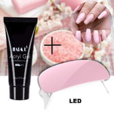 Mormark Sada na nehty s LED lampou, Polygel sada na nehty | POLY GEL SET