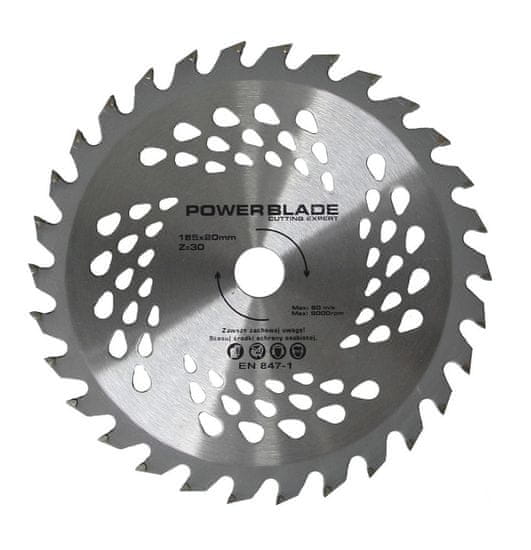 MAR-POL Kotouč pilový s SK plátky (vidiový), 185x30Tx20mm POWER BLADE M09058