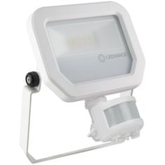 LEDVANCE Reflektor LED HALOGEN 10W 1200lm 4000K IP65 Bílý s pohybovými senzory a soumrakem 4058075460898