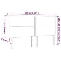 Vidaxl Čelo postele 4 ks krémové 80 x 5 x 78/88 cm umělá kůže