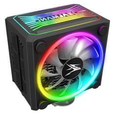 Zalman chladič CPU CNPS16X Black / 120 mm ventilátor / 4 heatpipe / RGB / PWM / 165 mm výška / černý