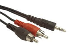 kabel minijack 3.5mm - 2x RCA M/M 2,5m