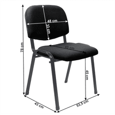 KONDELA Kancelářská židle, černá, ISO ECO
