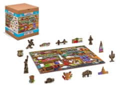 Wooden city Dřevěné puzzle Sladké dobrodružství 2v1, 200 dílků EKO