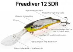 Salmo Wobler Freediver - barva Hot Perch 7,0 cm - plovoucí SDR