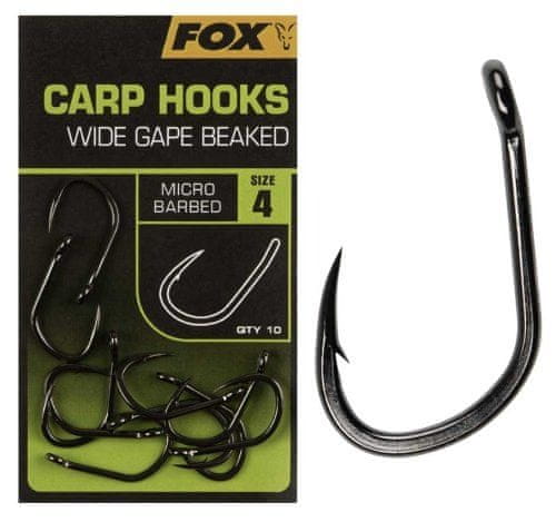 FOX Háček Carp Hooks - Wide Gape 4 - CHK228