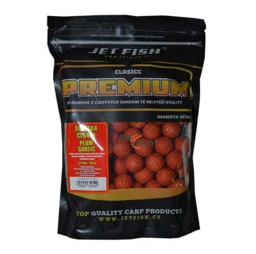 Jet Fish Boilies Premium Classic - Švestka / Česnek - 700 g