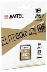 Emtec Paměťová karta "Elite Gold", SDHC, 16GB, UHS-I/U1, 85/20 MB/s, ECMSD16GHC10GP