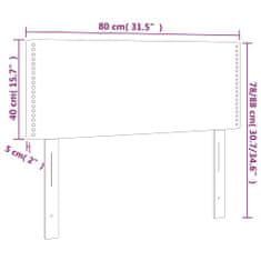 Greatstore Čelo postele tmavě zelené 80 x 5 x 78/88 cm samet