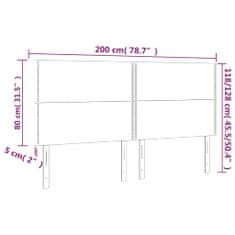 Greatstore Čela postele 4 ks cappuccino 100x5x78/88 cm umělá kůže