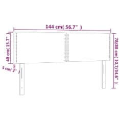 Greatstore Čela postele 2 ks světle šedá 72 x 5 x 78/88 cm samet