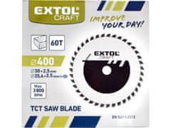 Extol Craft Kotouč pilový s SK plátky, O 400x3,5x30mm, 60T