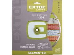 Extol Craft Kotouč diamantový řezný segmentový - suché řezání, O 230x22,2x2,8mm