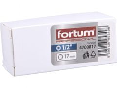 Fortum Hlavice nástrčná rázová 1/2", 17mm, L 86mm